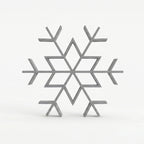 Gray snowflake design on a white background